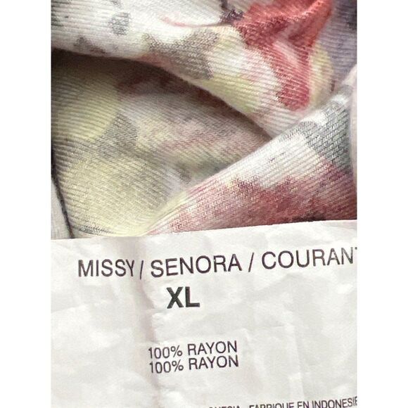 Bongo Multi Color Floral Side Slit Pant Size XL - Picture 10 of 11